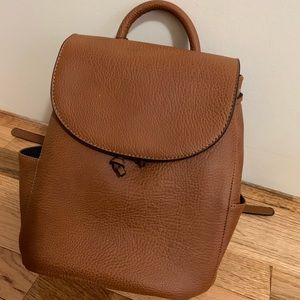 NWT Brown faux leather Forever21 backpack